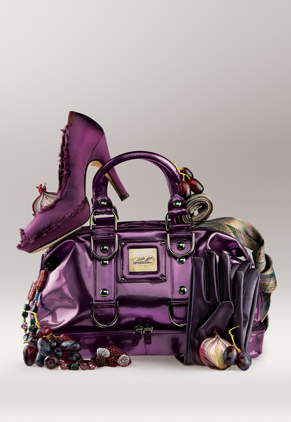 紫色高跟鞋包包图片下载