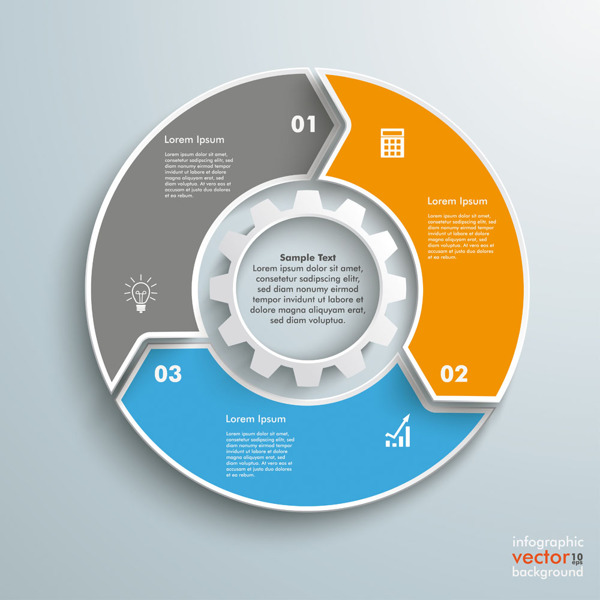 商务圆环齿轮图表图片