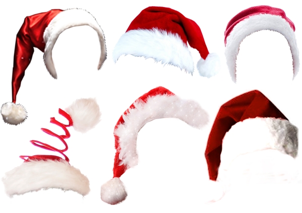 6款漂亮的圣诞帽psd分层素材