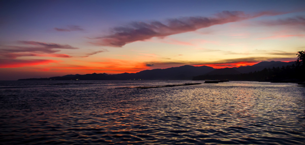 夕阳海景图片