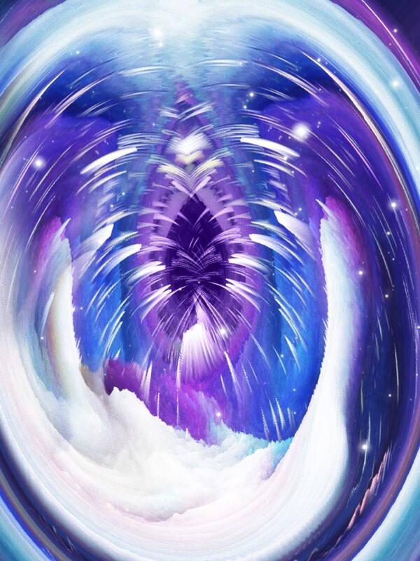 纯原创旋转漩涡抽象3d紫色背景