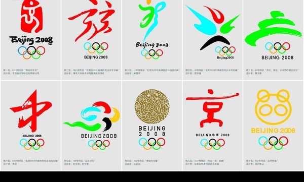 2008奥运会标志征集前十名作品欣赏图片