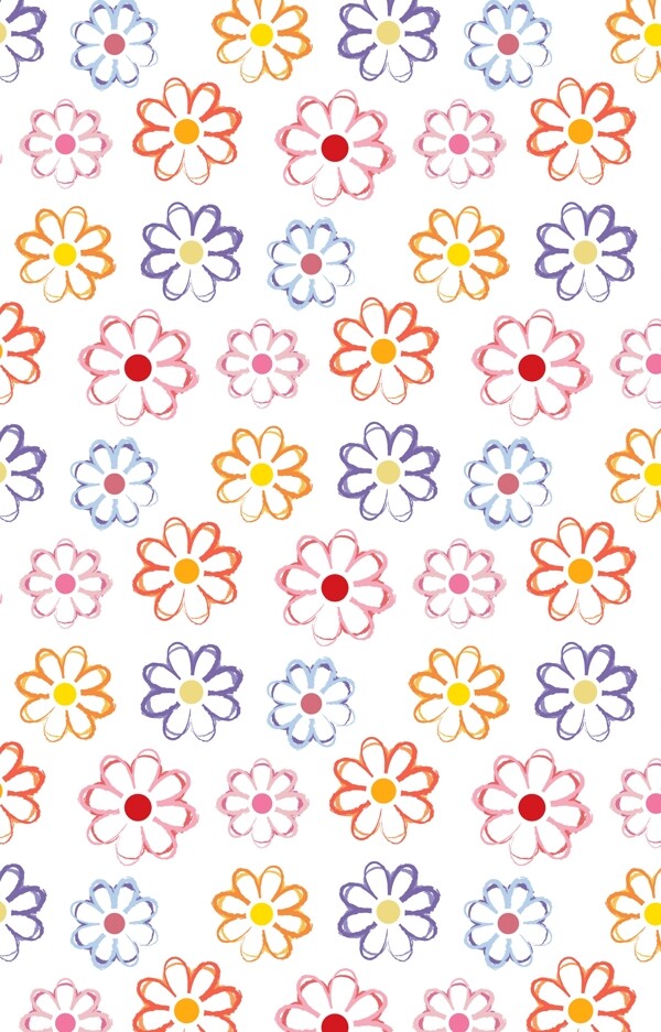 手绘花卉花朵底纹背景素材