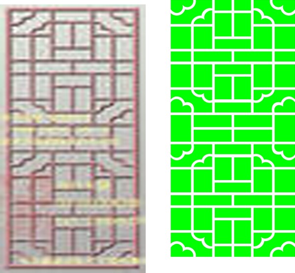 镂空装饰镂空隔断雕刻矢量CDR312