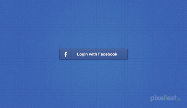 完美的facebook登录社交按钮PSD