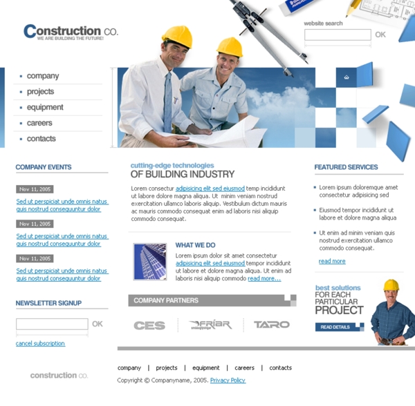建筑公司企业网站模板
