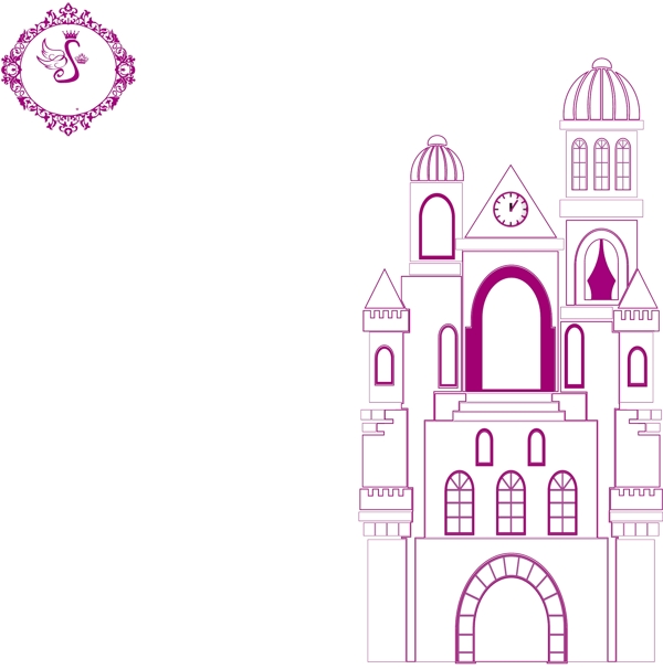 婚礼城堡紫色