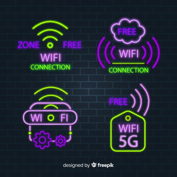 紫色无线网络标志图片