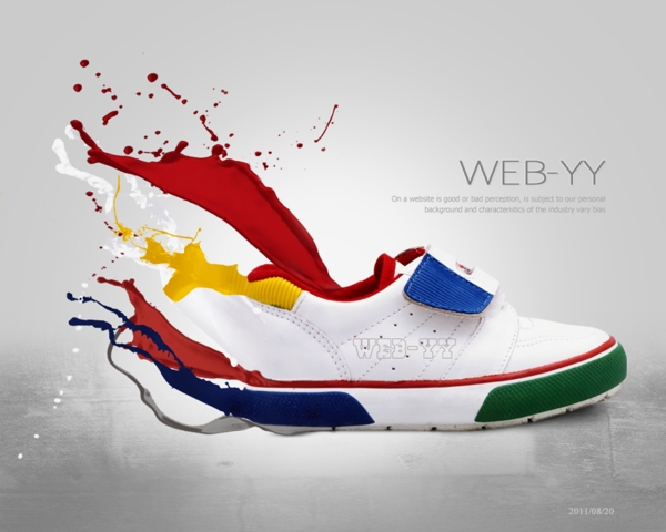 色彩鞋子创意网站图片