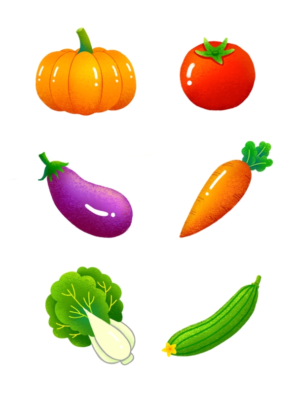 手绘可爱卡通简约蔬菜精品套图