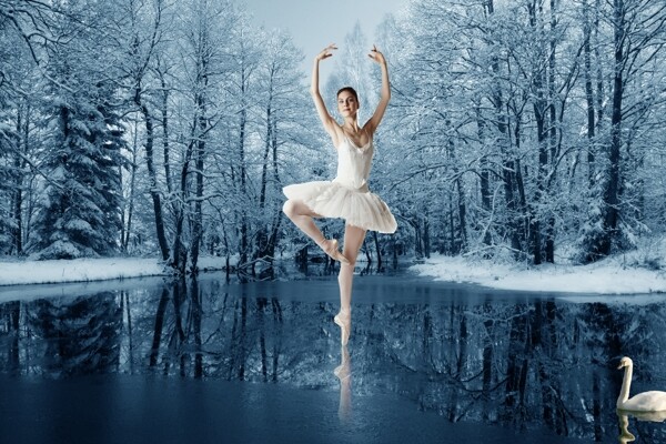 天鹅湖芭蕾美女图片