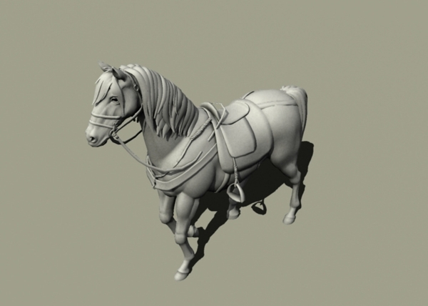精致古代马驹maya3d模型