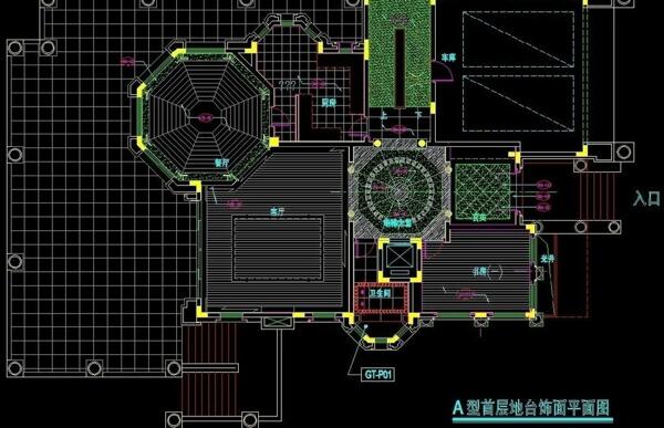 a型首层地台饰面平面图图片