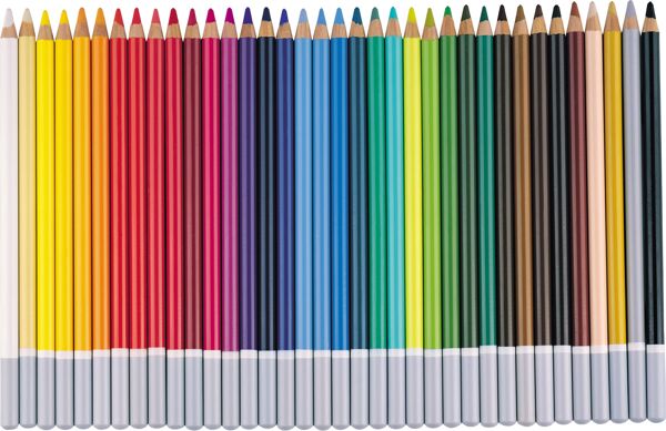 排放整齐的彩色笔图片
