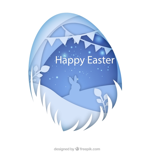复活节彩蛋里的兔子图片