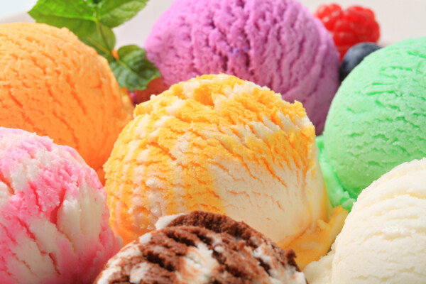 彩色美味冰淇淋