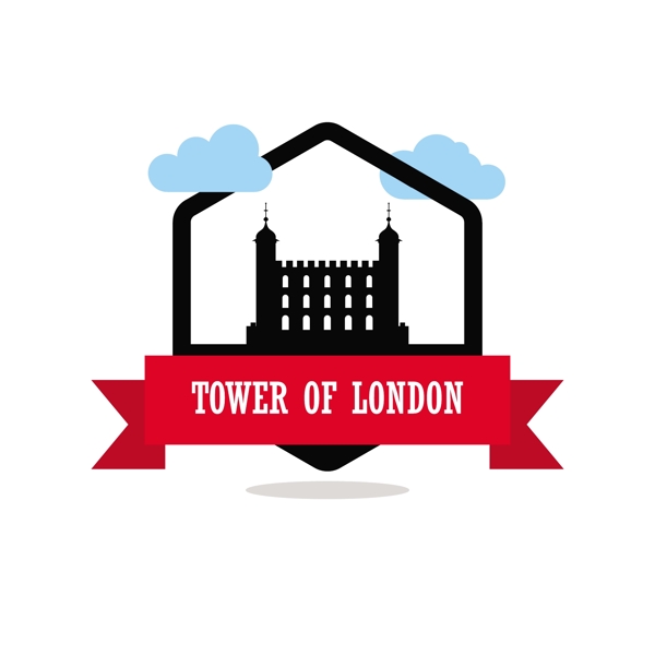 伦敦塔剪影标志设计