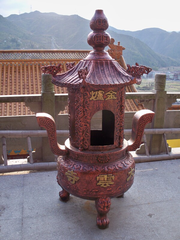 佛像寺庙香炉图片