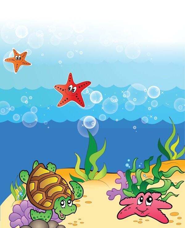 卡通海洋生物素材图片