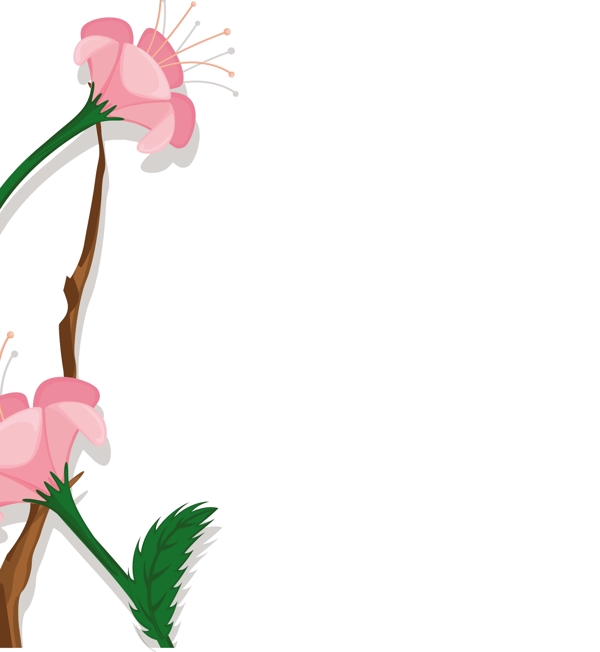 粉红色的雏菊矢量banner设计