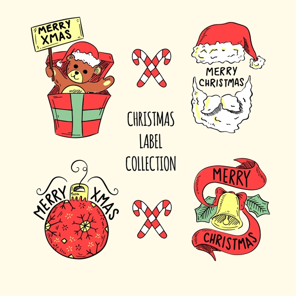 圣诞装饰标签素材