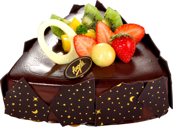巧克力星辰安琪蛋糕图片