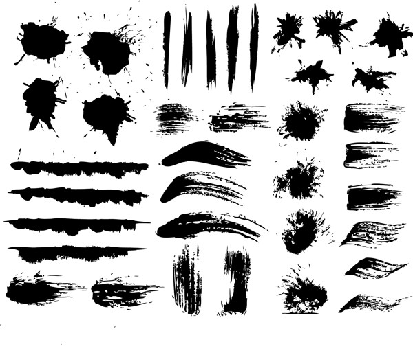 矢量墨迹墨痕图片