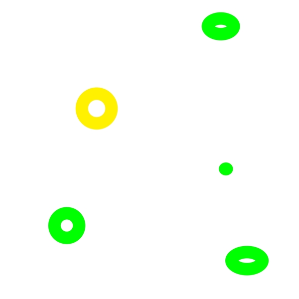 绿色黄色小圆圈漂浮背景