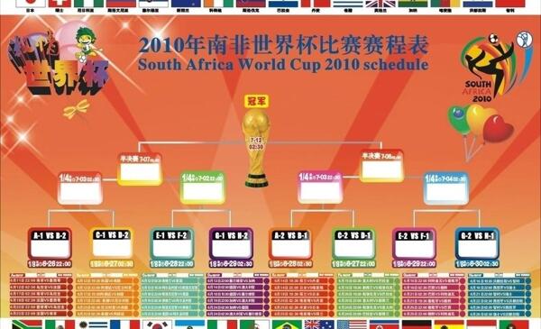 2010年南非世界杯对阵表图片