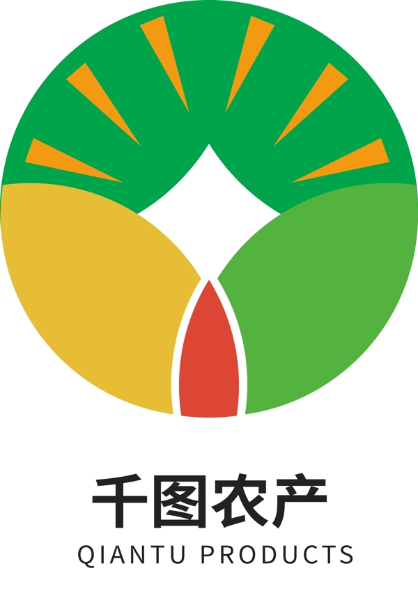 土家绿色阳光农副产品标志logo