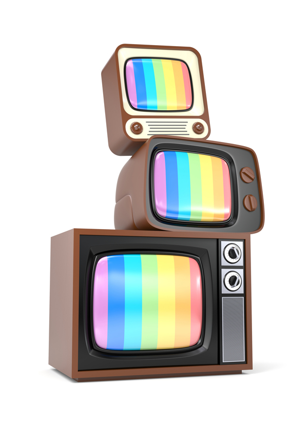 彩色条纹电视机