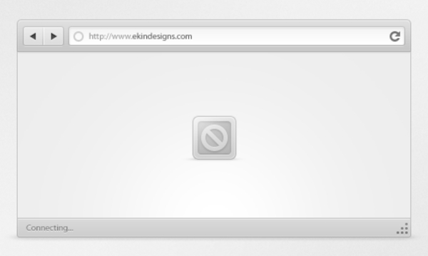 简单的灰色的Chrome浏览器PSD模板