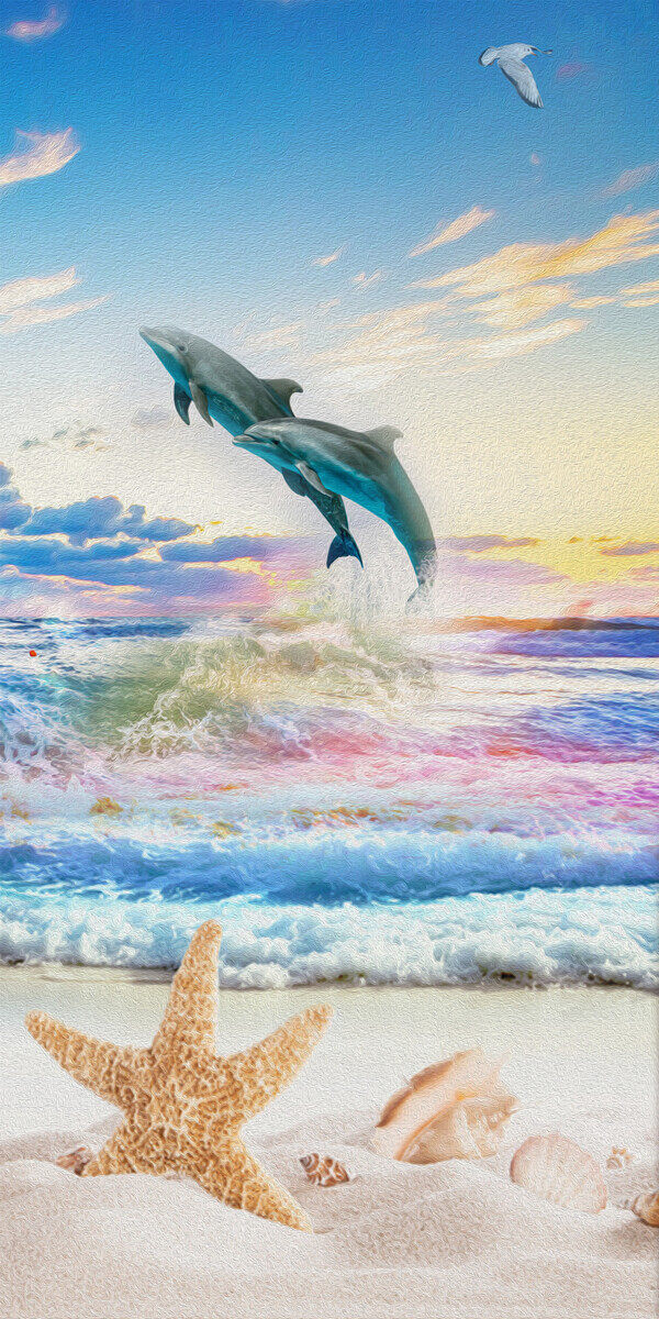 海豚装饰画