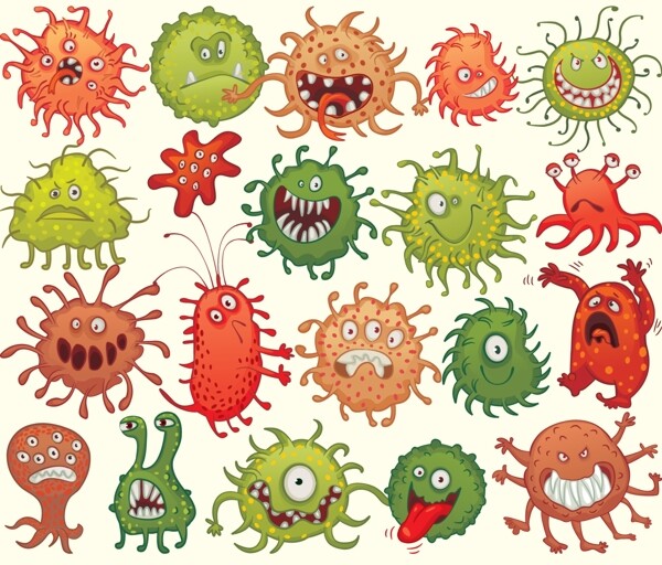 卡通细菌图片