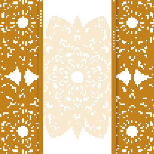 金色精致曼陀罗装饰花纹边框背景