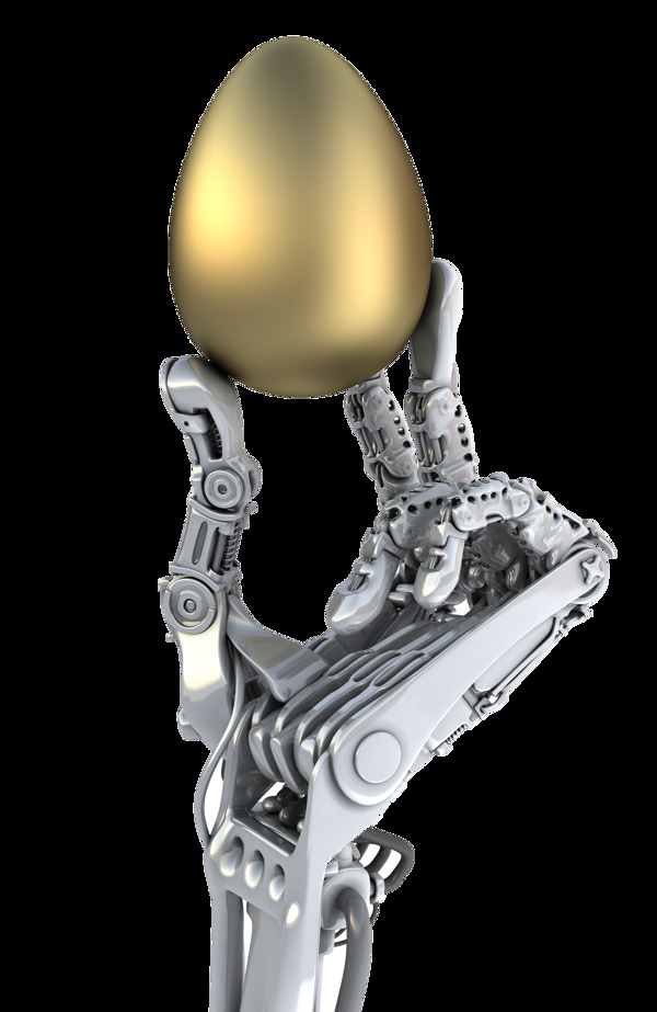 科技机器人金蛋元素