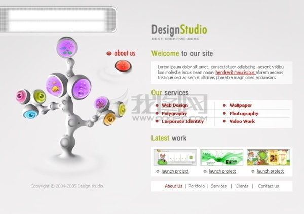 设计创意类韩国网站模板
