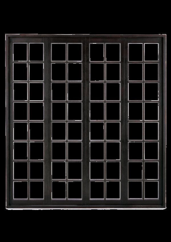 黑色简约方格窗户png元素素材