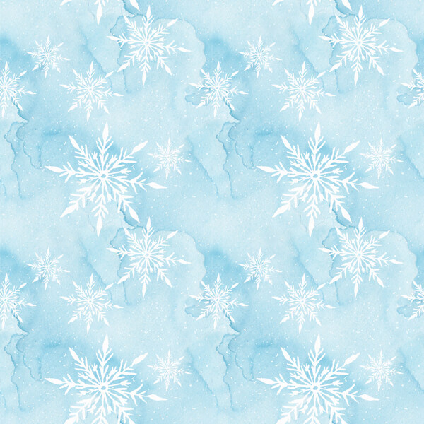 淡蓝色雪花背景填充图案素材