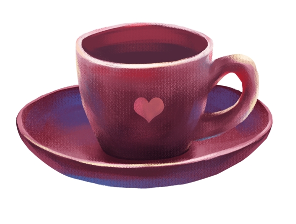 情人节红色的茶杯
