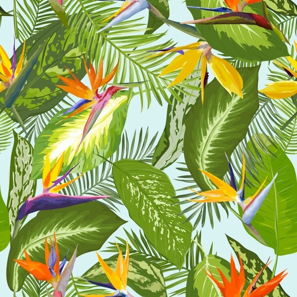 热带植物创意设计图案