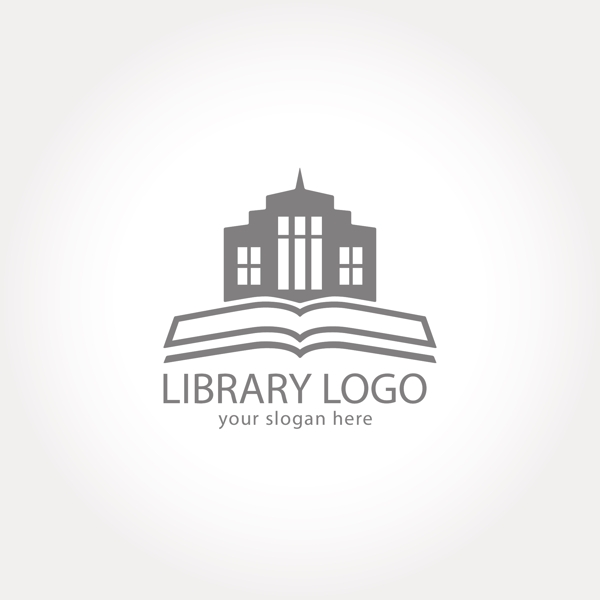 图书馆标志logo模板