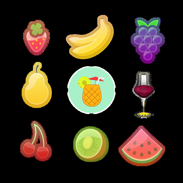 水果食物食品精美icon图标