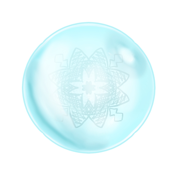 蓝色圆形玻璃珠插图