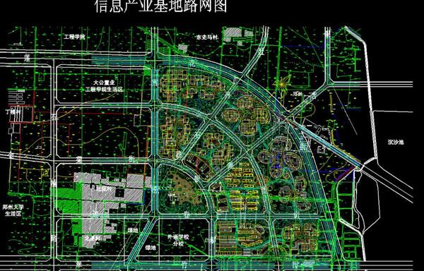 郑州某信息产业基地路网图