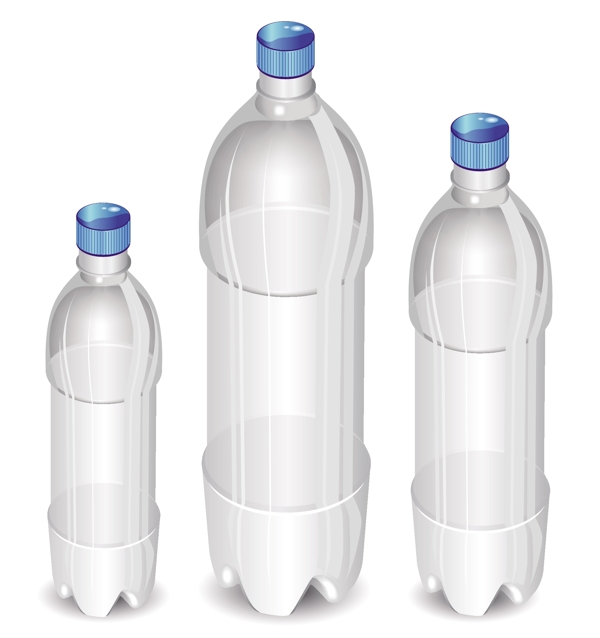 空白汽水瓶矢量素材