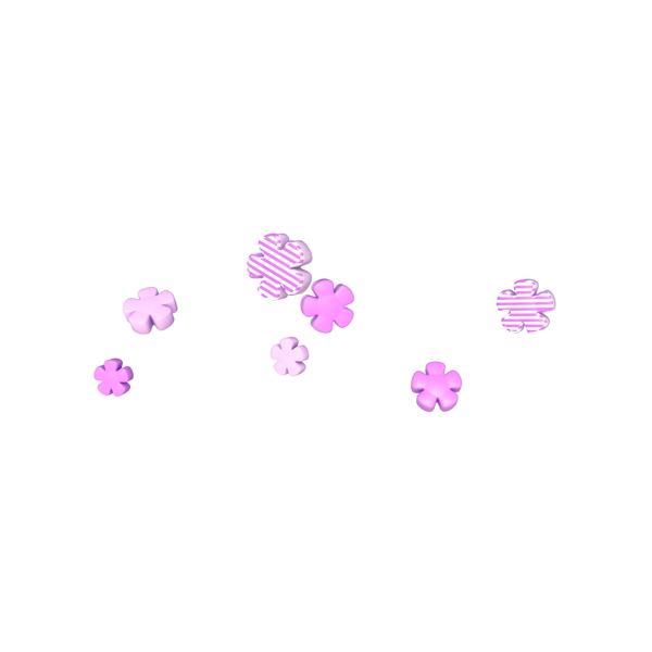 C4D立体花瓣漂浮元素