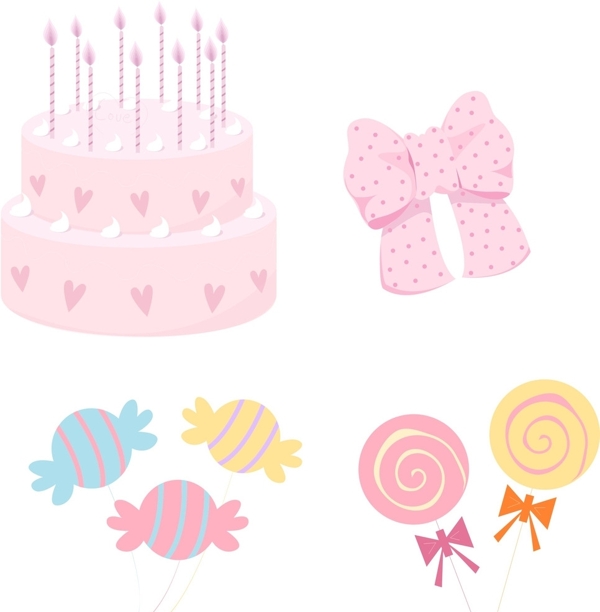 生日蛋糕棒棒糖图片
