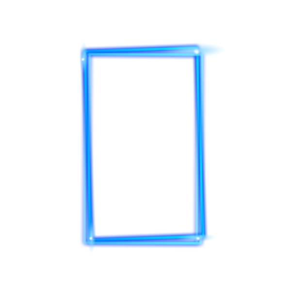 蓝色的正方形边框免扣图