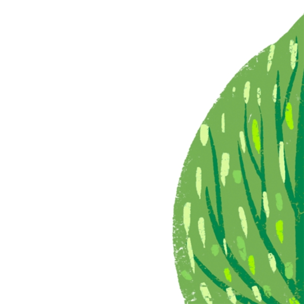 绿色的草丛手绘插画免扣元素